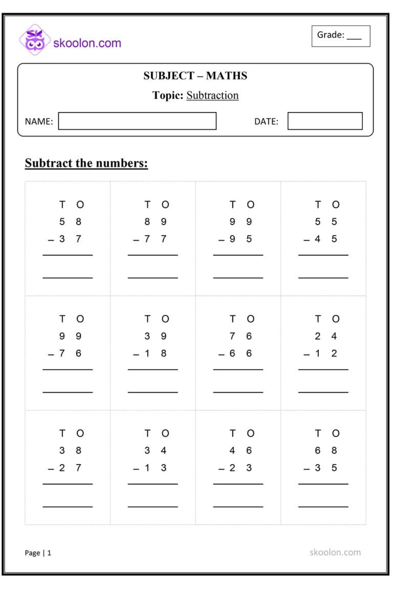 Addition and Subtraction - skoolon.com