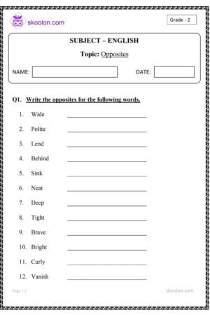 Grade-2-English-opposites