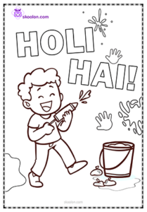 Holi Hai Coloring Worksheet