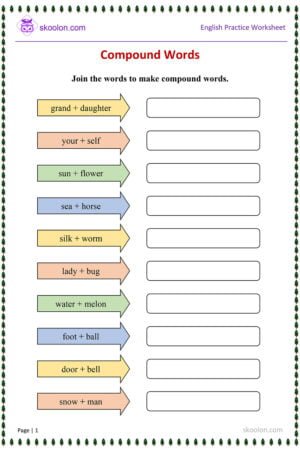 Compound Words, compound words for kids, Join words, ukg english worksheets, Worksheets for Grade 1, Worksheets for Grade 2, free worksheets, worksheet for class 1, worksheets for class 1, worksheets for class 2, worksheets for ukg, worksheet for ukg, vocabulary, ukg worksheets, education