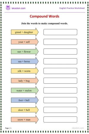 Compound Words, compound words for kids, Join words, ukg english worksheets, Worksheets for Grade 1, Worksheets for Grade 2, free worksheets, worksheet for class 1, worksheets for class 1, worksheets for class 2, worksheets for ukg, worksheet for ukg, vocabulary, ukg worksheets, education
