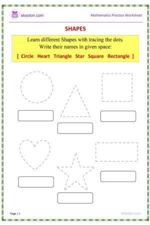 shapes worksheet || kindergarten shapes worksheet