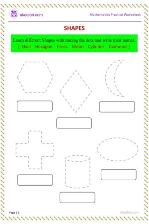 shapes worksheet || kindergarten shapes worksheet