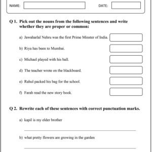 nouns worksheet – skoolon.com