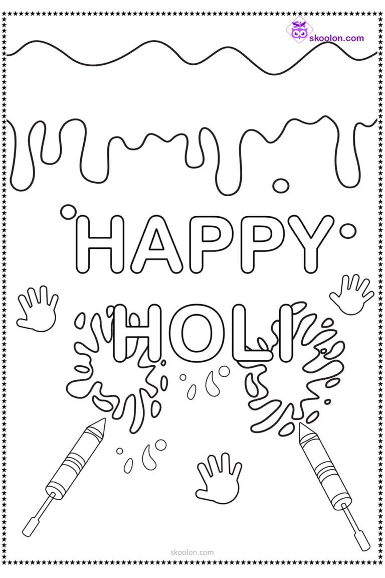 Holi Festival Colouring Sheet Archives - skoolon.com