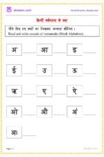 Hindi Varnamala (Swar) - skoolon.com