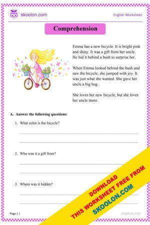 Comprehension for Grade 2