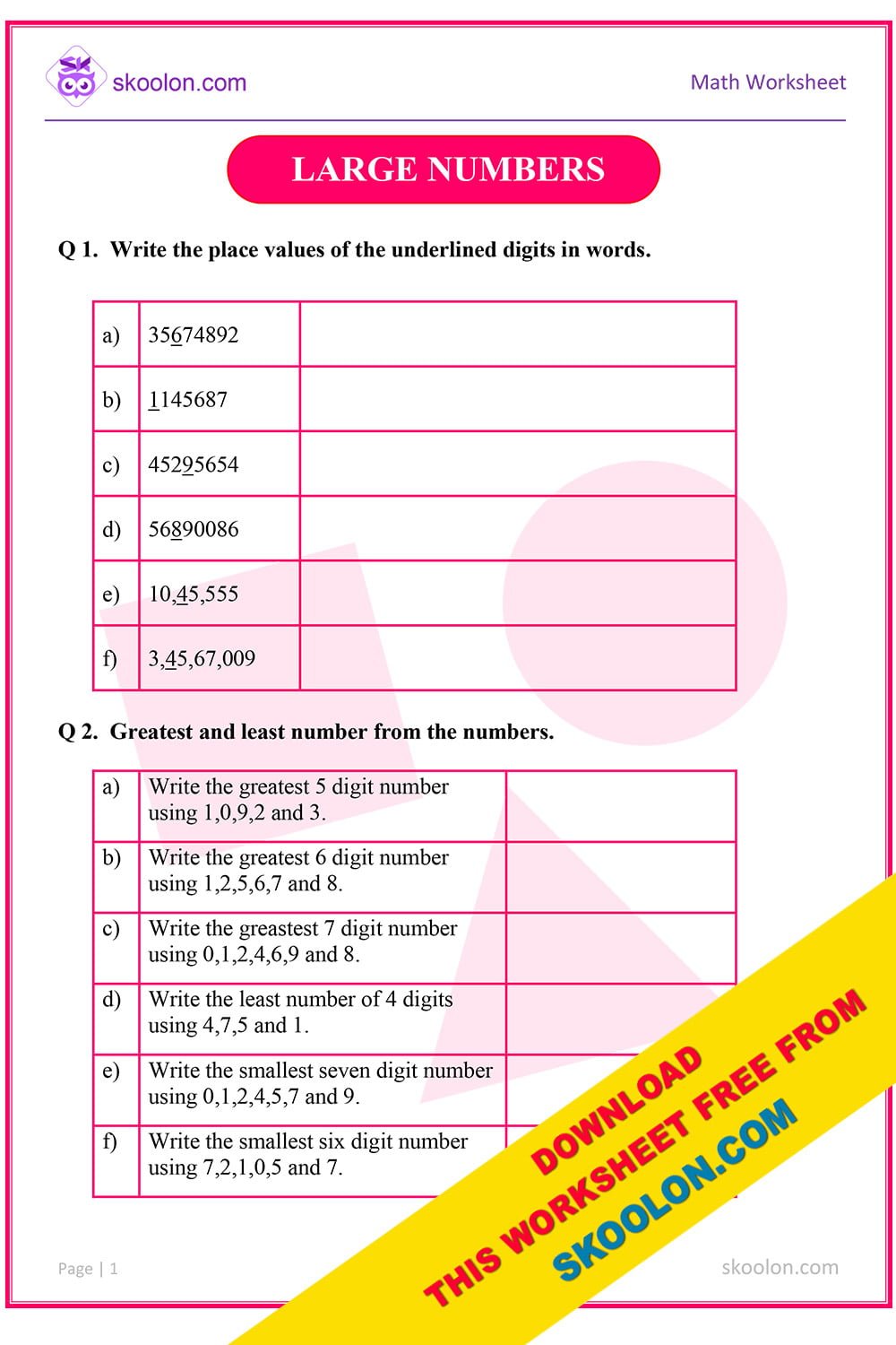 Another Word For Large Numbers