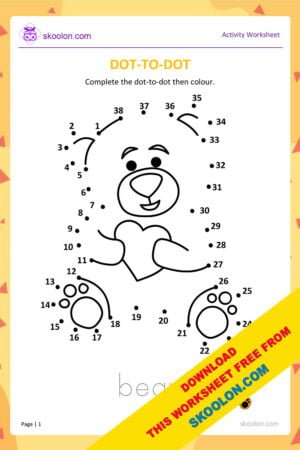 Dot to Dot Activity Worksheet || Animal Dot-to-Dots Printable