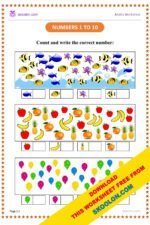 Count and Write Worksheet 1-10 - skoolon.com