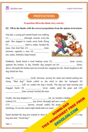 Grammar worksheet for Grade 2 Archives 