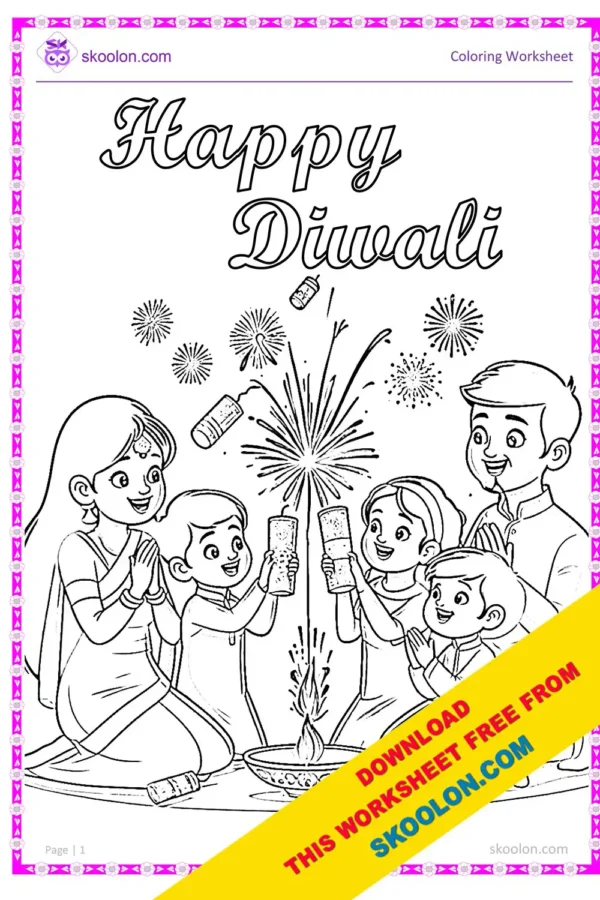 Diwali Colouring Pages 1 Skoolon Diwali Colouring Pages 1 Skoolon