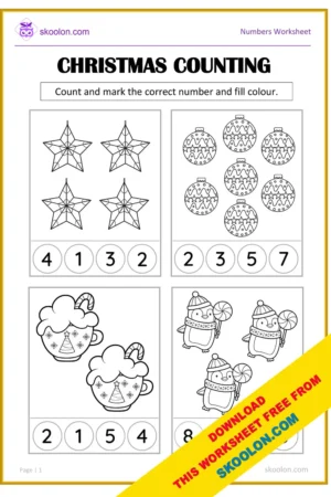 Counting Worksheet for Kindergarten | Count and Write Worksheet | Homeschooling Worksheet