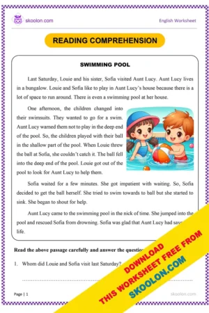 Reading Comprehension for Grade 3 with questions || Passage Comprehension
