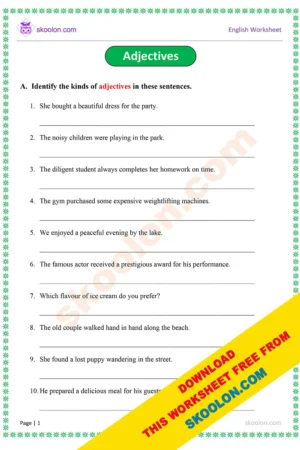 Grade 7 English Test  Grammar and Punctuation Practise