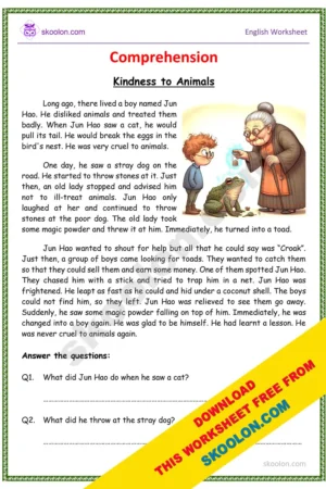 Reading Comprehension for Grade 3 with questions || Passage Comprehension